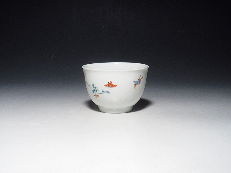 古伊万里　柿右衛門　花鳥文　盃【延宝】
