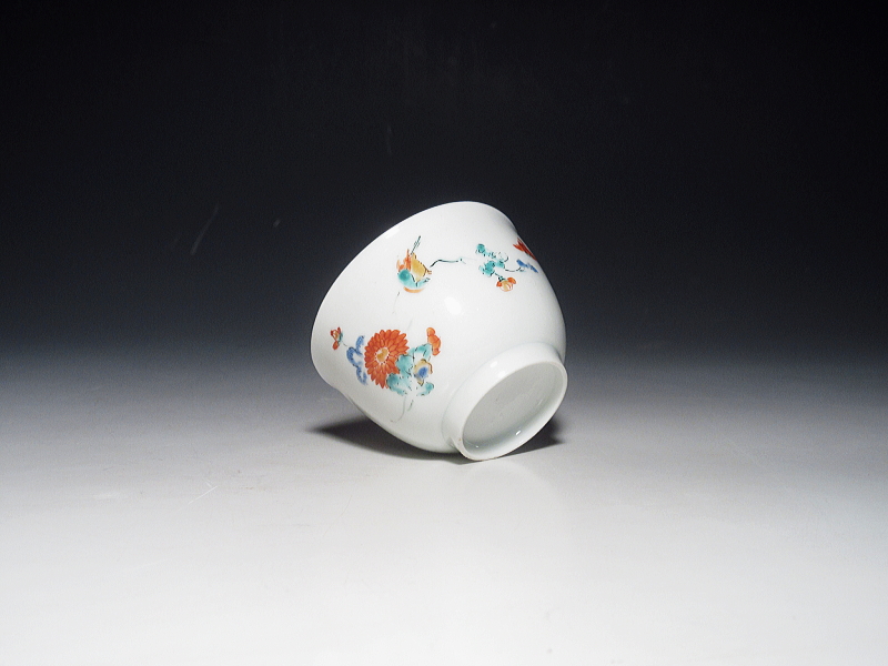 古伊万里　柿右衛門　花鳥文　盃【延宝】
