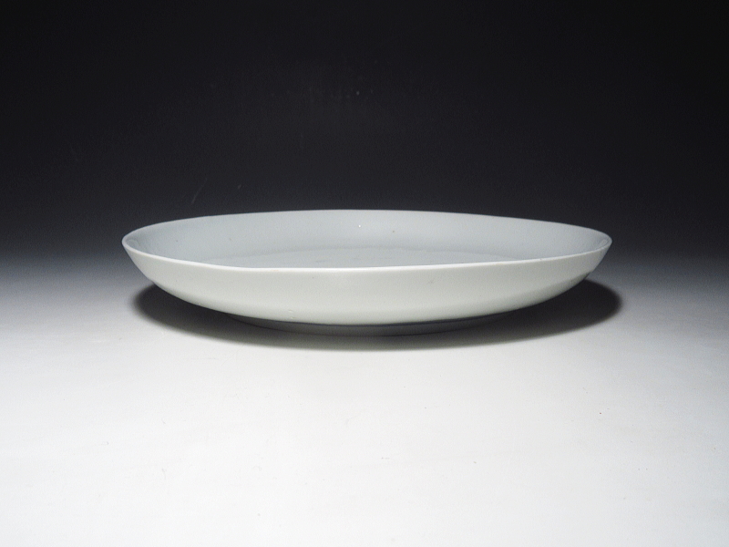 古伊万里　藍九谷　丸文繋ぎ　七寸皿【寛文】