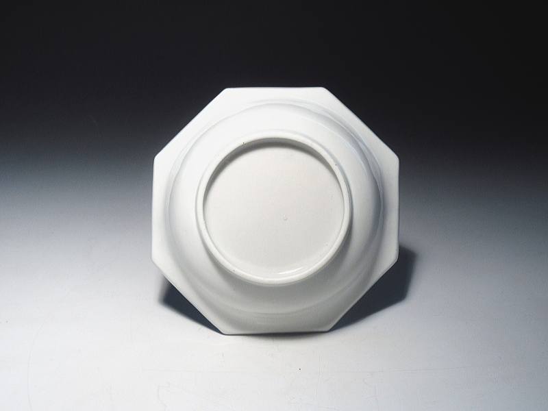 古伊万里　柿右衛門　籬桐葉文　八角面取小鉢【延宝】