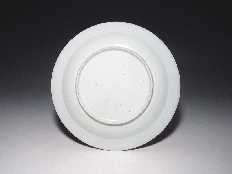 古伊万里　藍柿右衛門　花鳥文　七寸皿【元禄】