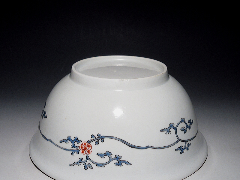 古伊万里 柿右衛門 唐獅子牡丹文 丸鉢【延宝】