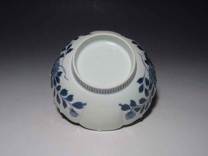 藍鍋島 葡萄絵 菊皿 5客組【安永】