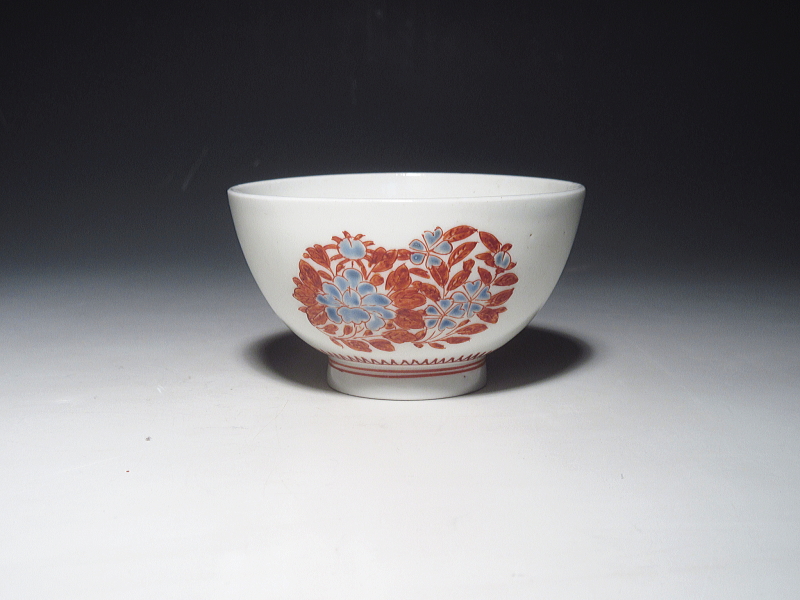 古伊万里　柿右衛門　花文　茶碗　５客組【延宝】