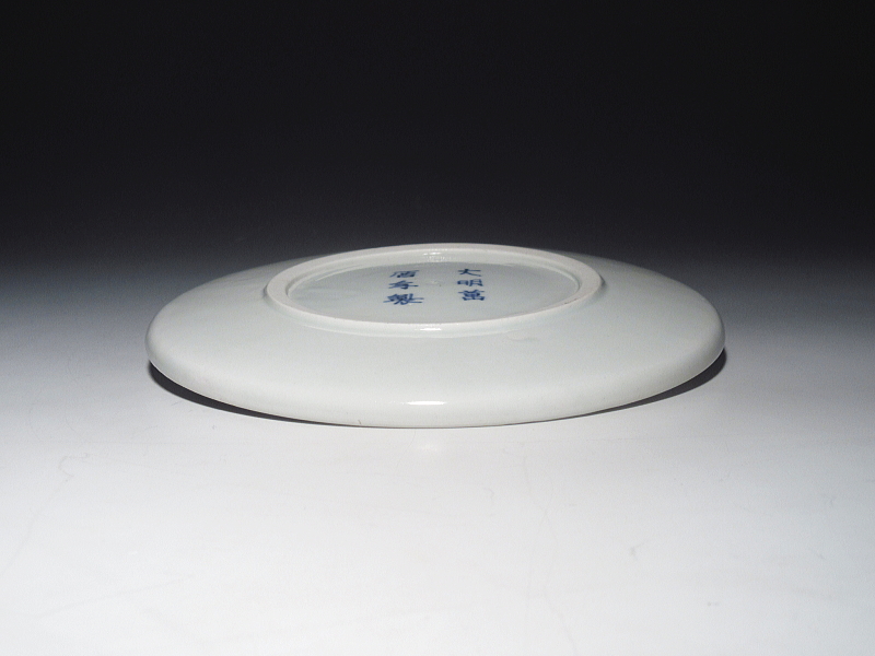 古伊万里　元禄染錦　五種の花文　五寸強皿【元禄】