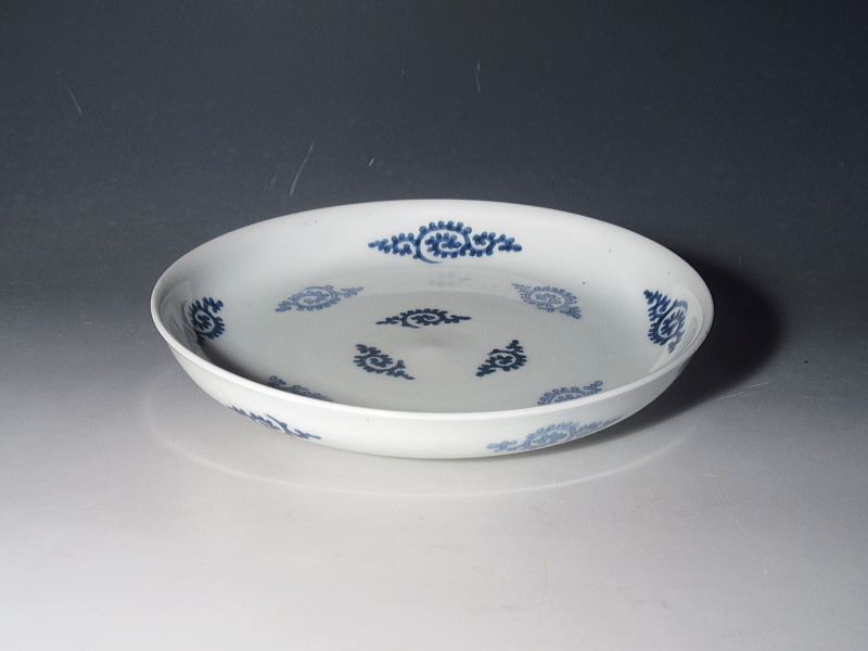 古伊万里　染付　飛び蛸唐草文　六寸皿　６枚組【宝暦】