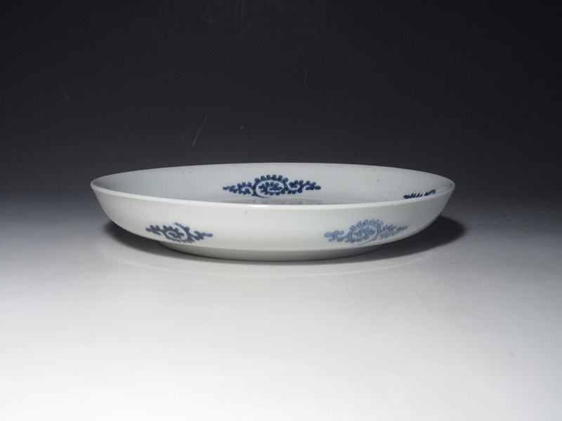 古伊万里　染付　飛び蛸唐草文　六寸皿　６枚組【宝暦】