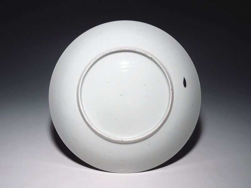 古伊万里　柿右衛門　山水草花文　七寸強皿【延宝】