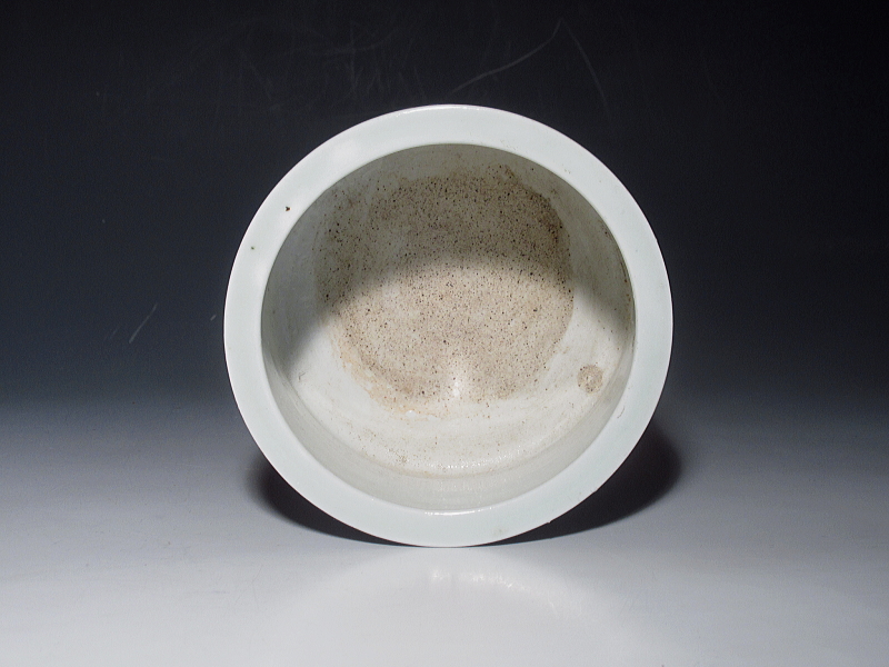 古伊万里　染付　蛸唐草文　大振り火入【宝暦】