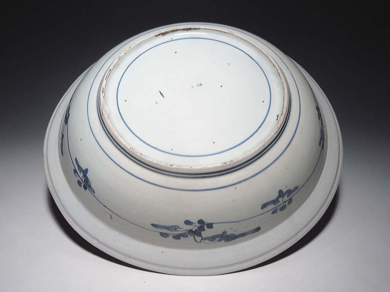 古伊万里　元禄染付　山水文　大鉢【元禄】