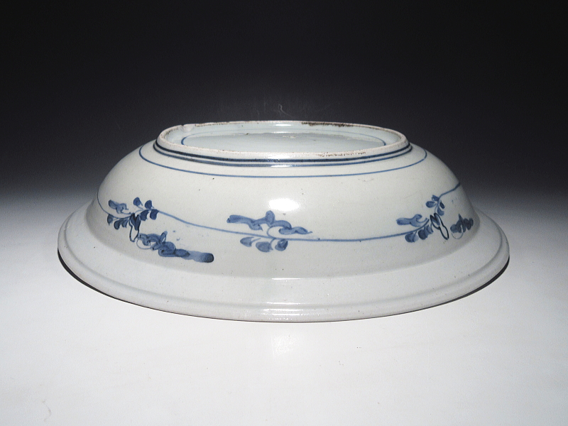 古伊万里　元禄染付　山水文　大鉢【元禄】