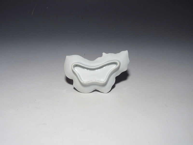 古伊万里　藍柿右衛門　柿形　変形豆皿【延宝】