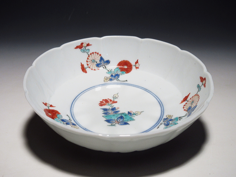 古伊万里 柿右衛門 和本菊花文 深皿 5客組【延宝】