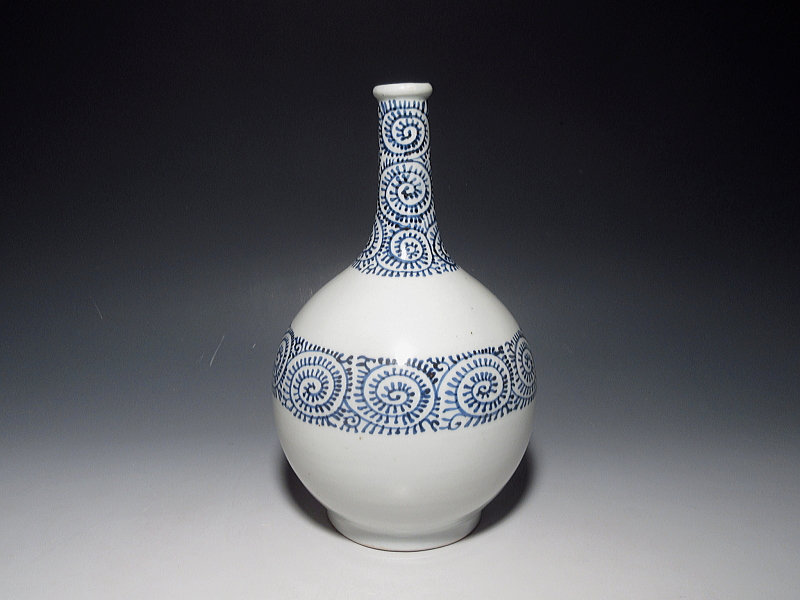 古伊万里　染付　蛸唐草文　徳利【文化～文政】