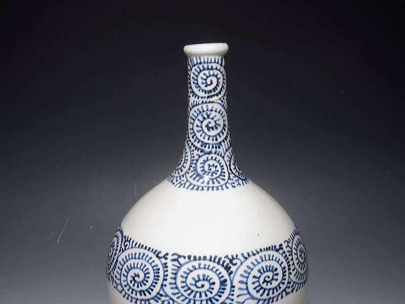 古伊万里　染付　蛸唐草文　徳利【文化～文政】