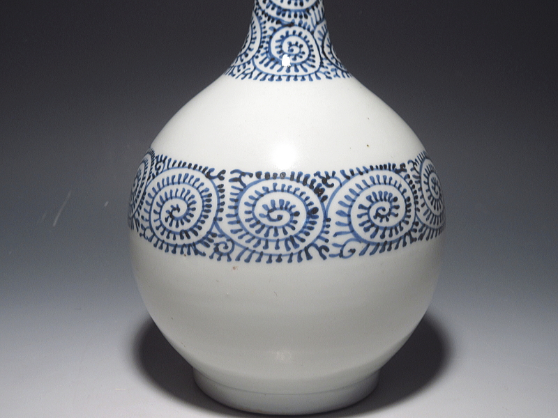 古伊万里　染付　蛸唐草文　徳利【文化～文政】