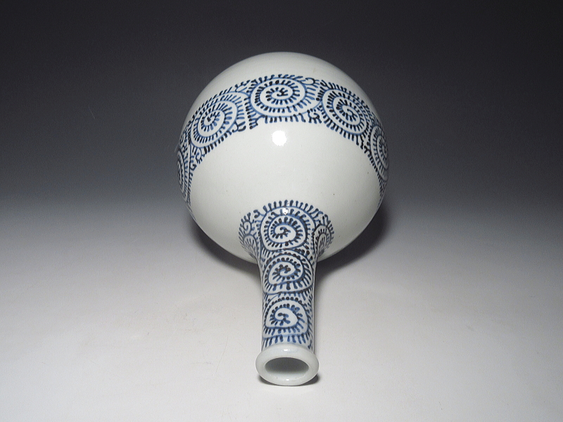 古伊万里　染付　蛸唐草文　徳利【文化～文政】