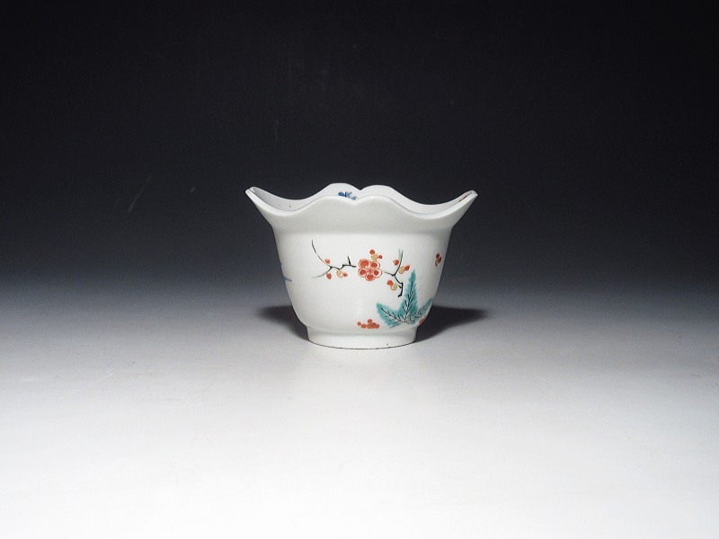 古伊万里　柿右衛門　花鳥文　四方向付【延宝】