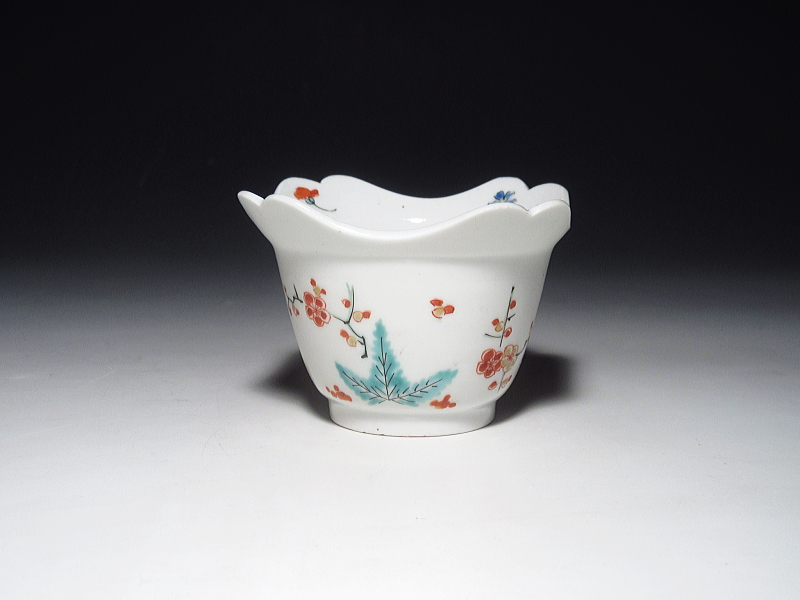 古伊万里　柿右衛門　花鳥文　四方向付【延宝】