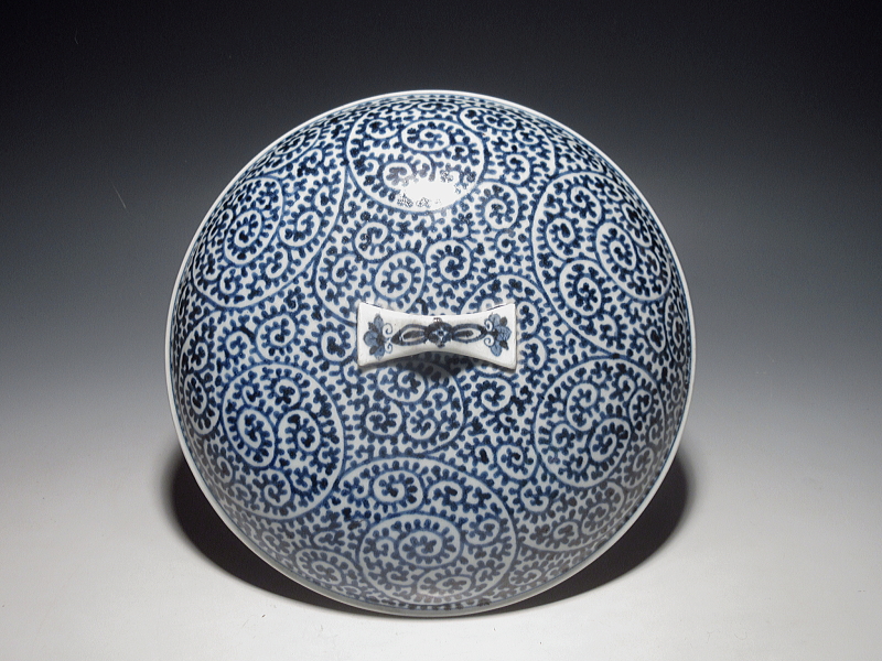 古伊万里　染付　蛸唐草文　食籠【宝暦】