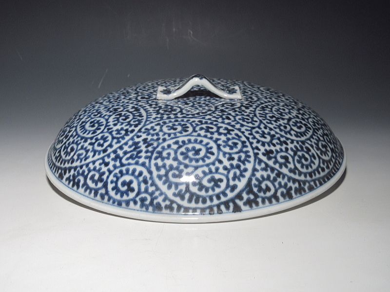 古伊万里　染付　蛸唐草文　食籠【宝暦】