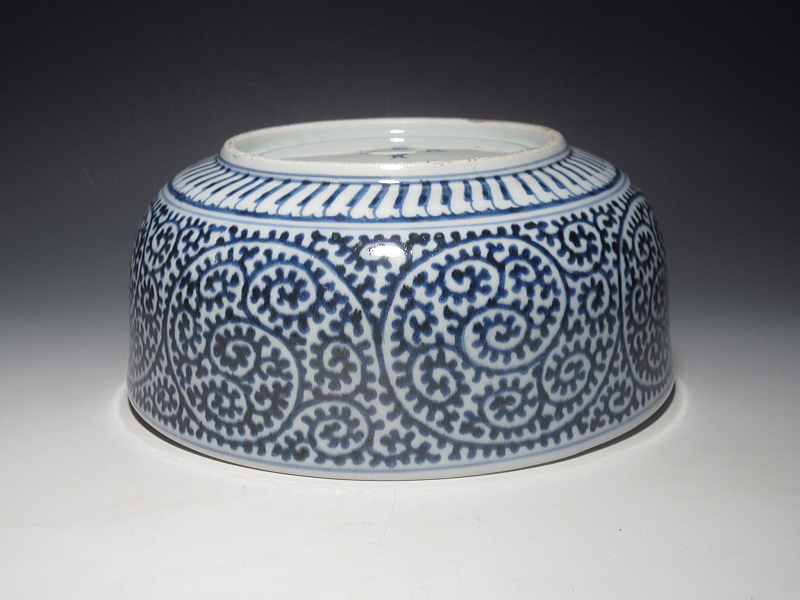 古伊万里　染付　蛸唐草文　食籠【宝暦】