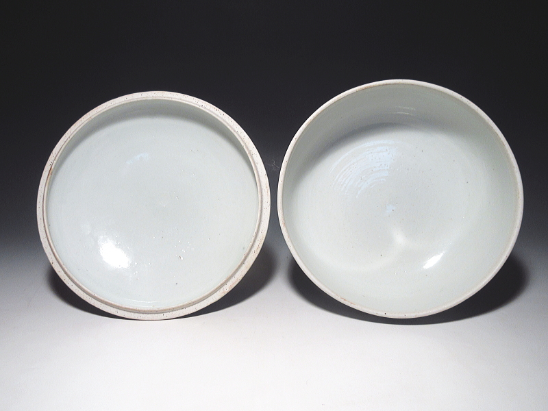 古伊万里　染付　輪線文　食籠【宝暦】