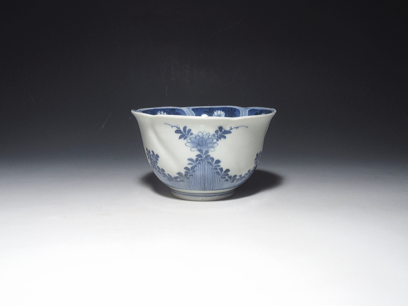 古伊万里 藍柿右衛門 瑠璃捻り文 向付 5客組【延宝~元禄】