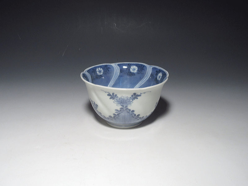 古伊万里 藍柿右衛門 瑠璃捻り文 向付 5客組【延宝~元禄】