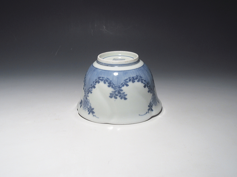 古伊万里 藍柿右衛門 瑠璃捻り文 向付 5客組【延宝~元禄】