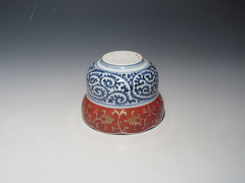 古伊万里　赤絵　蛸唐草文　向付　５客組【宝暦】