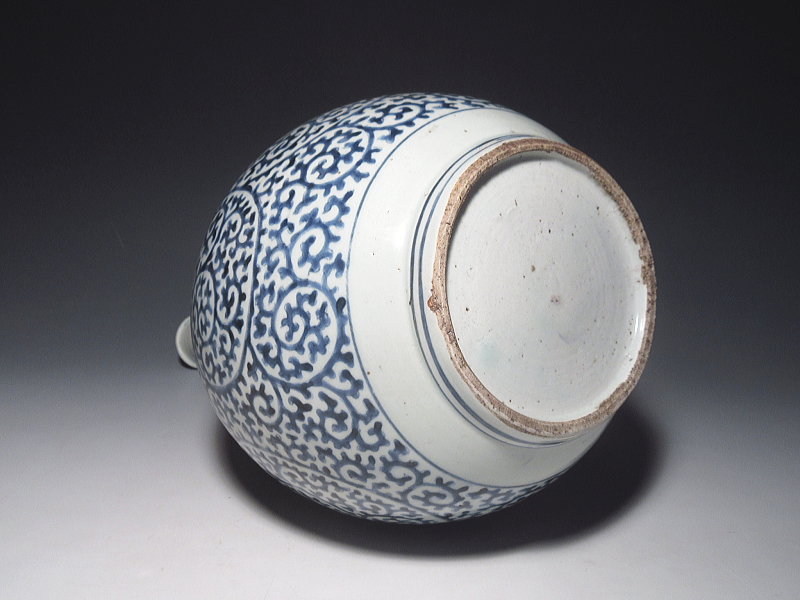 古伊万里 染付 蛸唐草文 大徳利【元禄~享保】