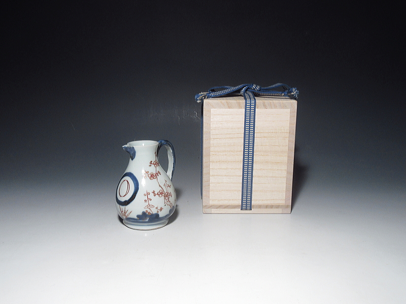 古伊万里　元禄色絵　梅花英字入　調味料入れ【元禄～享保】